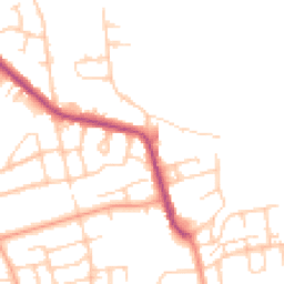 Daytime road noise heatmap for BN14 8JY