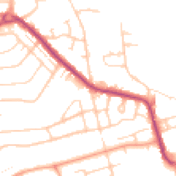Daytime road noise heatmap for BN14 8LE