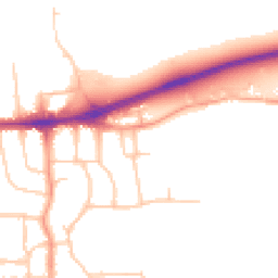Daytime road noise heatmap for BN14 8QD