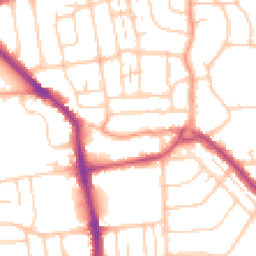 Daytime road noise heatmap for BN14 9AQ
