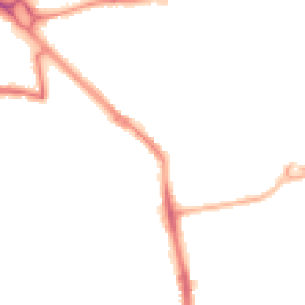 Night-time road noise heatmap for BN14 9BT