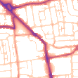 Daytime road noise heatmap for BN14 9BY
