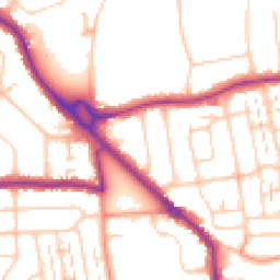 Daytime road noise heatmap for BN14 9DQ