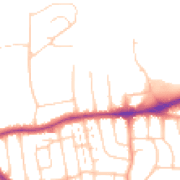 Daytime road noise heatmap for BN14 9JE