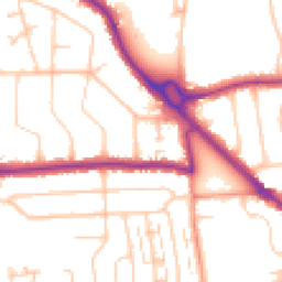 Daytime road noise heatmap for BN14 9PG