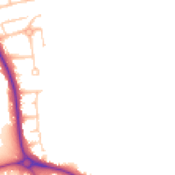 Daytime road noise heatmap for BN14 9QZ