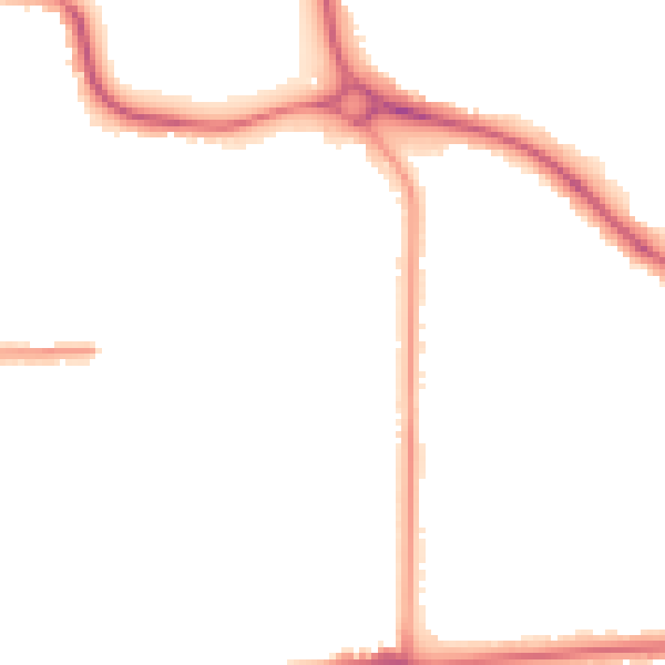 Night-time road noise heatmap for BN14 9RL