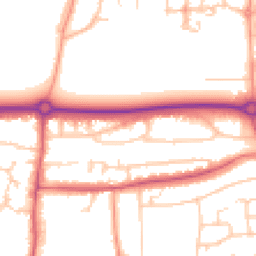 Daytime road noise heatmap for BN16 1AB