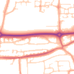 Daytime road noise heatmap for BN16 1AE