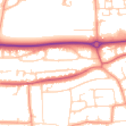 Daytime road noise heatmap for BN16 1AG