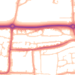 Daytime road noise heatmap for BN16 1AH