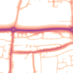 Daytime road noise heatmap for BN16 1AJ