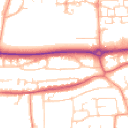 Daytime road noise heatmap for BN16 1AQ