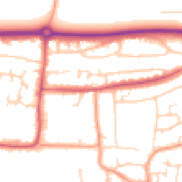 Daytime road noise heatmap for BN16 1AU
