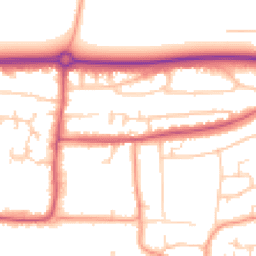 Daytime road noise heatmap for BN16 1BE