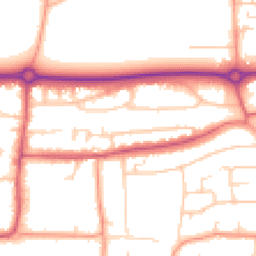 Daytime road noise heatmap for BN16 1BH