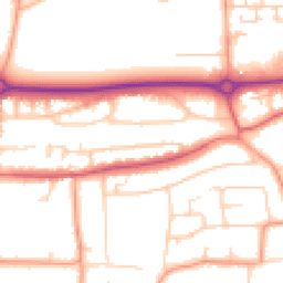 Daytime road noise heatmap for BN16 1BJ