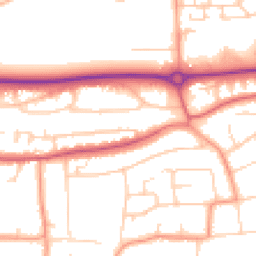 Daytime road noise heatmap for BN16 1BL
