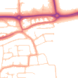 Daytime road noise heatmap for BN16 1BP