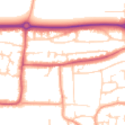 Daytime road noise heatmap for BN16 1BQ