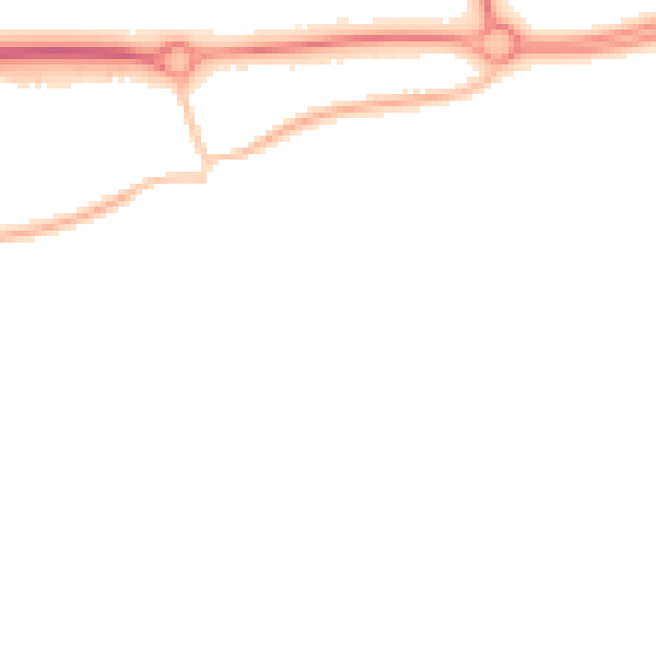 Night-time road noise heatmap for BN16 1BX