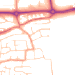 Daytime road noise heatmap for BN16 1BZ