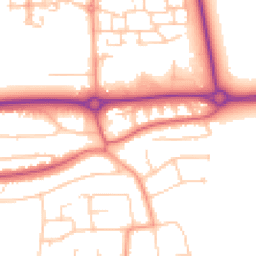 Daytime road noise heatmap for BN16 1DJ