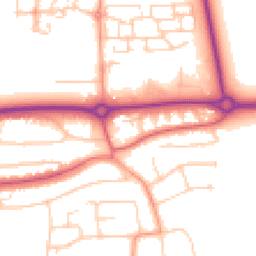 Daytime road noise heatmap for BN16 1DN