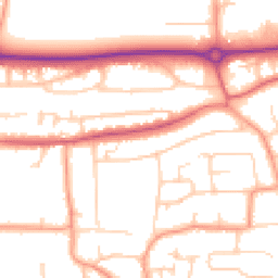 Daytime road noise heatmap for BN16 1DQ