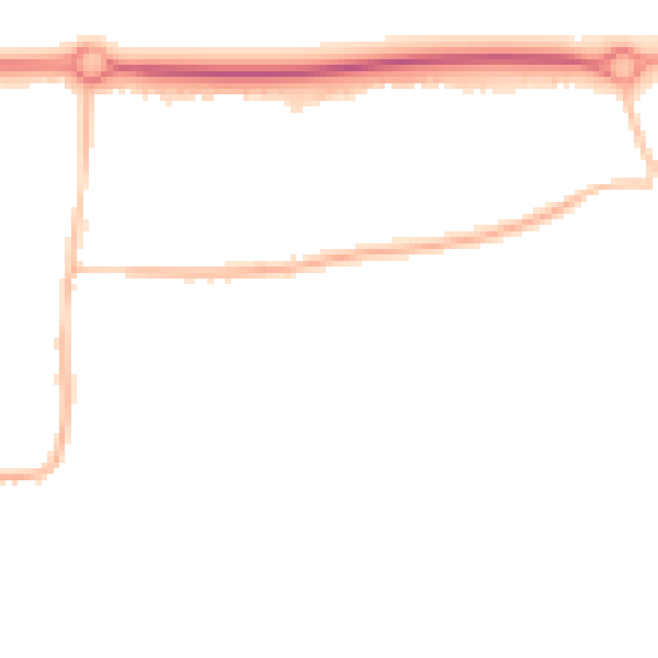 Night-time road noise heatmap for BN16 1EH