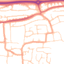 Daytime road noise heatmap for BN16 1EU