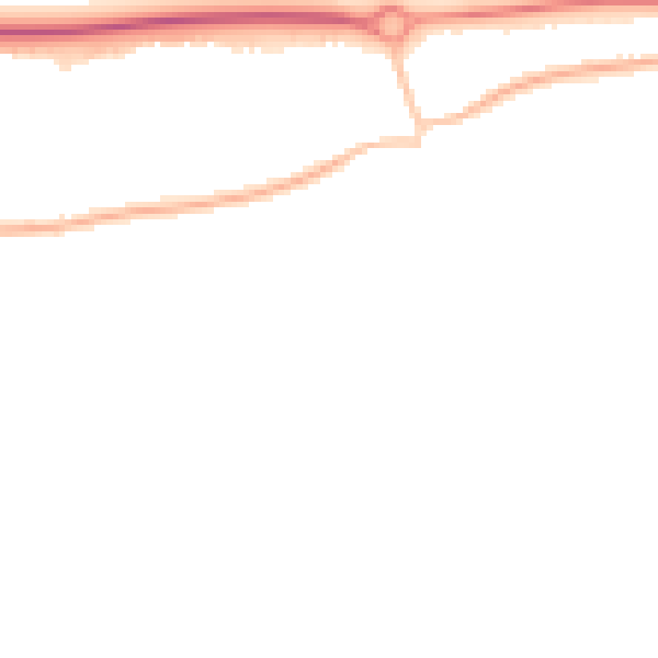 Night-time road noise heatmap for BN16 1EU