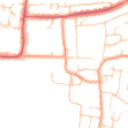 Daytime road noise heatmap for BN16 1JE