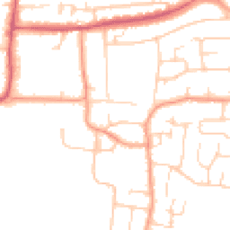 Daytime road noise heatmap for BN16 1JQ