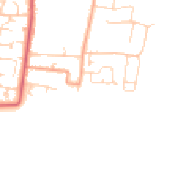 Daytime road noise heatmap for BN16 2JF