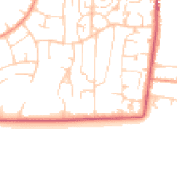 Daytime road noise heatmap for BN16 2QL
