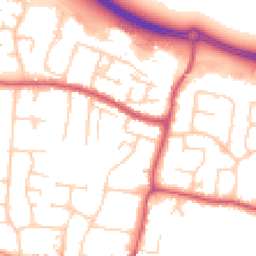 Daytime road noise heatmap for BN16 3JS