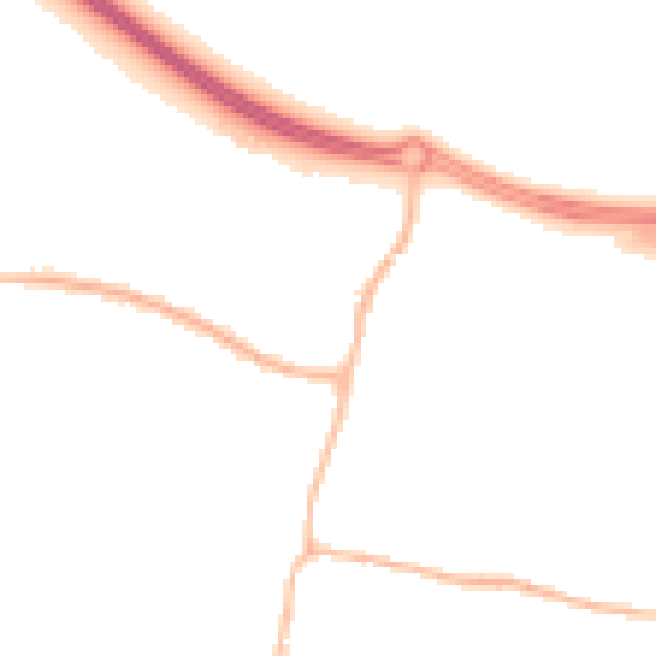 Night-time road noise heatmap for BN16 3LJ