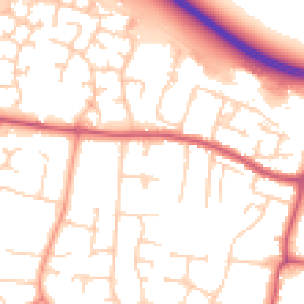 Daytime road noise heatmap for BN16 3LT