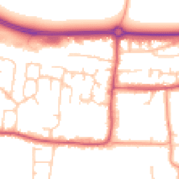 Daytime road noise heatmap for BN16 3SB