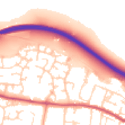 Daytime road noise heatmap for BN16 3SN
