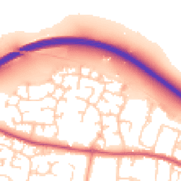 Daytime road noise heatmap for BN16 3TT