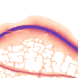 Daytime road noise heatmap for BN16 3TW
