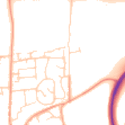 Daytime road noise heatmap for BN16 4DE