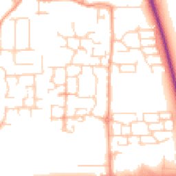 Daytime road noise heatmap for BN16 4GD