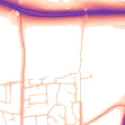 Daytime road noise heatmap for BN16 4QL