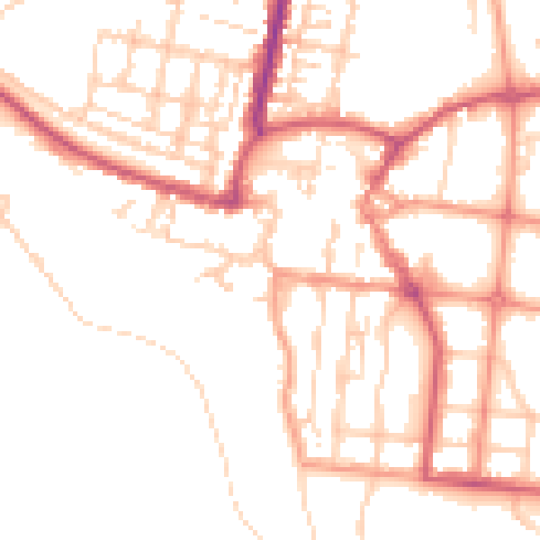 Daytime road noise heatmap for BN17 5BA