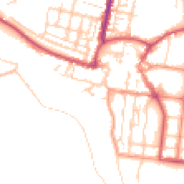 Daytime road noise heatmap for BN17 5BJ
