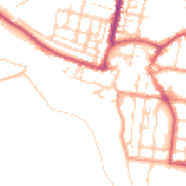 Daytime road noise heatmap for BN17 5DZ
