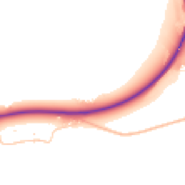 Daytime road noise heatmap for BN17 5GW
